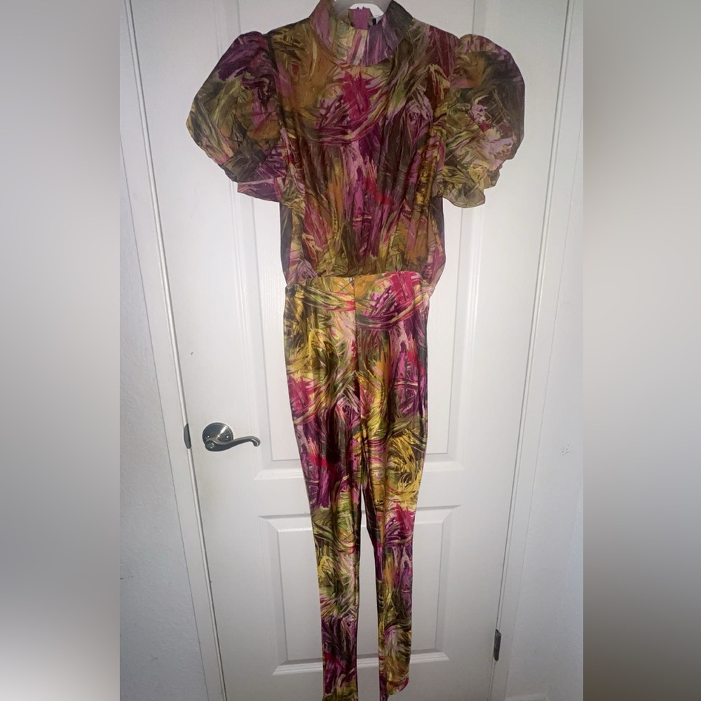 Multicolor Abstract Women's Jumpsuit